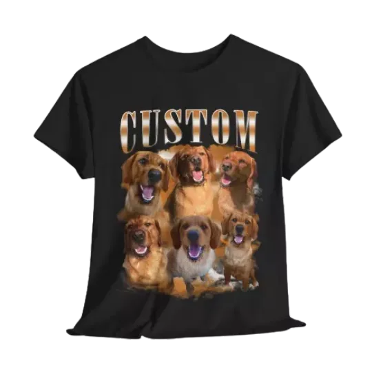 Discover Personalised Pet Bootleg t shirt, Dog Collage t shirt Dog Picture Tee Unisex Top