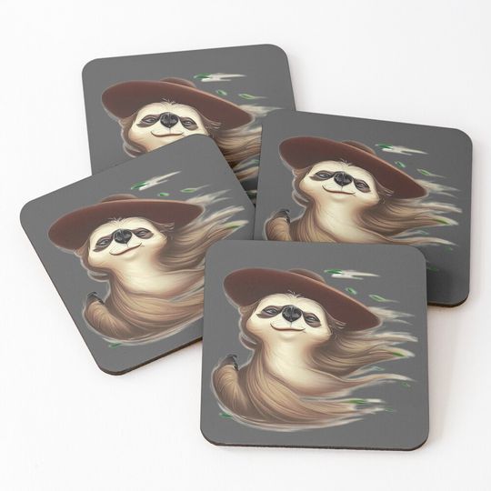 Discover Gone with the wind sloth cute and funny Coasters