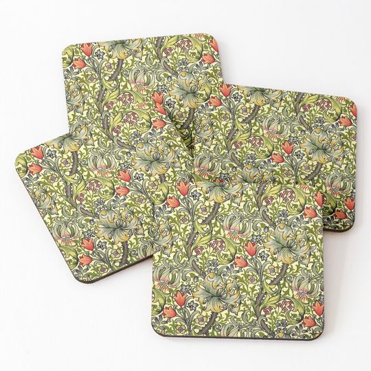 Discover William Morris Golden Lily Coasters