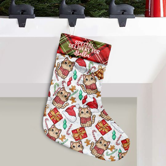 Discover Meowy Christmas - Personalized Cat Christmas Stockings