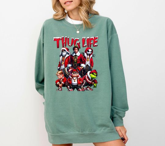 Discover Thug Life Christmas Comfort Colors T-shirt, Christmas Funny Movie S
