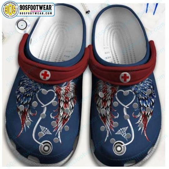 Discover Angel Nurse American Flag Crocband Clog For Men And Women