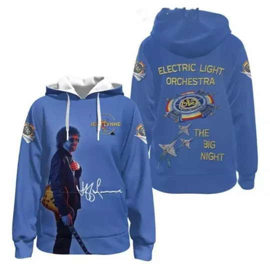 Discover Jeff Lynne Electric Light Orchestra The Big Night 3D Hoodie