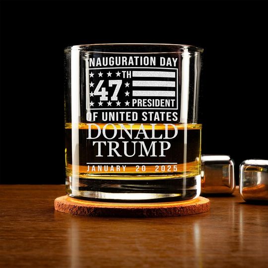Discover Trump Inauguration Day 2025 Whiskey Glass