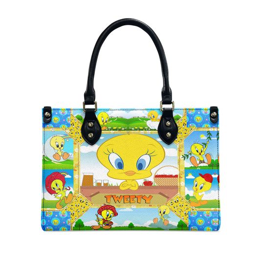 Discover Tweety Bird Christmas Leather Handbag, Tweety Bird Woman Handbag