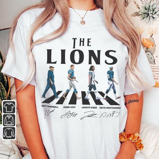 Discover Lions Walking Abbey Road Signatures Football shirts