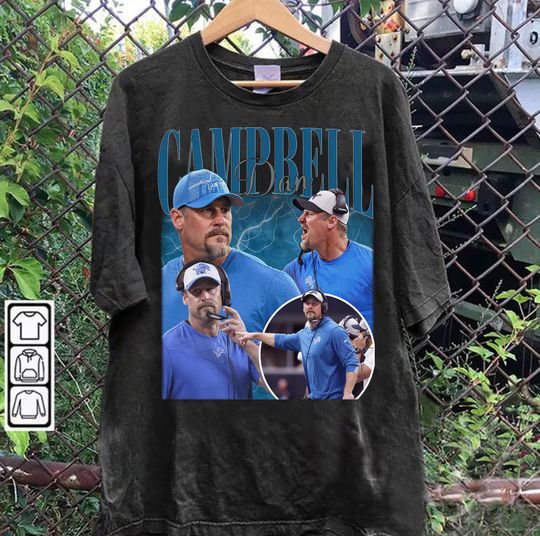 Discover Vintage Dan Campbell Shirt, Sweatshirt, Hoodie, Football shirt