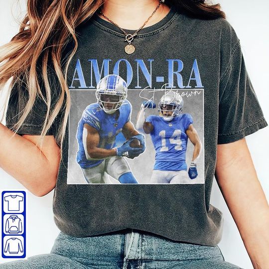 Discover Amon-Ra St. Brown Shirt, Football shirt, Classic 90s Graphic Tee