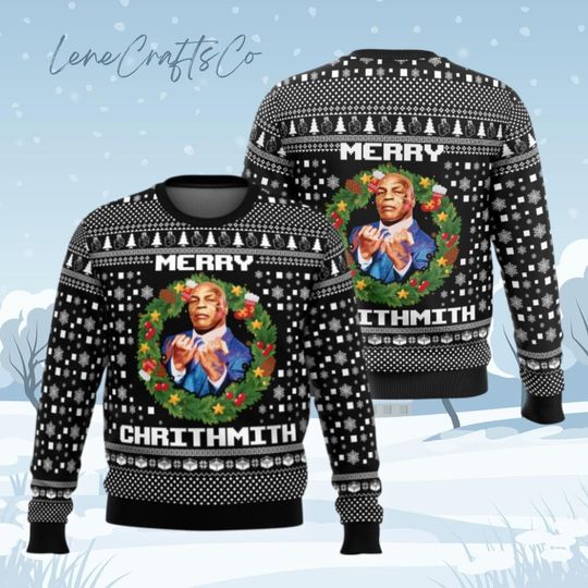 Discover Mike Tyson Ugly Christmas Sweater - Boxing Fan Holiday Apparel