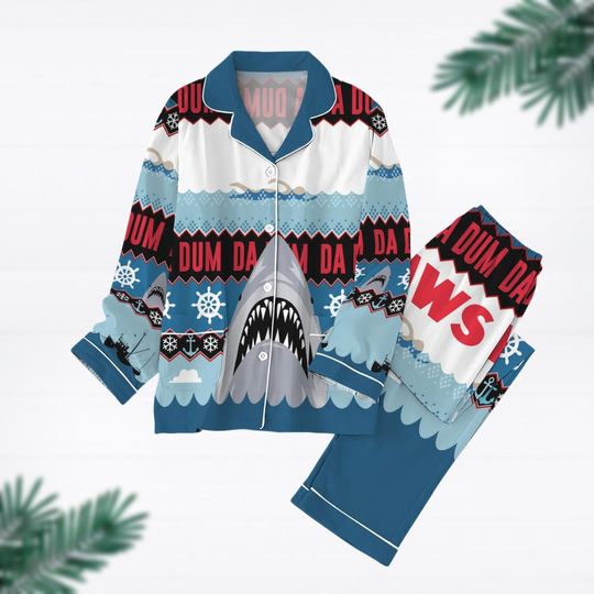 Discover Jaws Horror Christmas Pajama Set