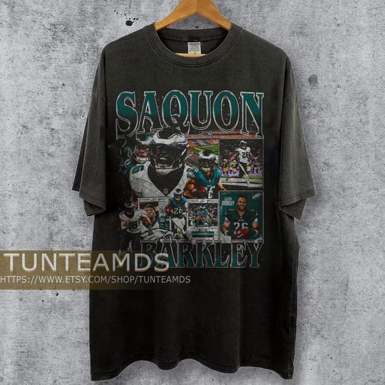 Discover Saquon Barkley Vintage 90s Shirt , Saquon Barkley Classic Graphic Tee