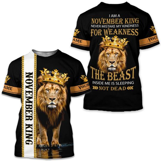 Discover Personalized 3D November Birthday Shirts