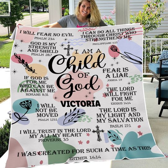 Discover I Am A Child Of God Blanket, Bible Verse Blanket, Faith In God Religious Blanket