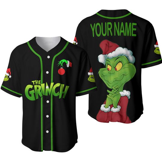 Discover The Gri.nch Baseball Jersey, Custom Jersey Shirt, Christmas Gift for Gri.nch Lovers, Christmas Shirt, Baseball Lovers Gift