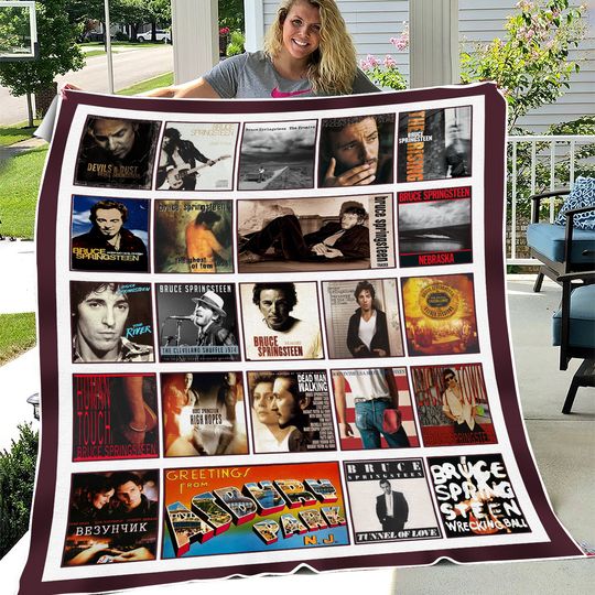 Discover Bruce Springsteen Album Fleece Blanket