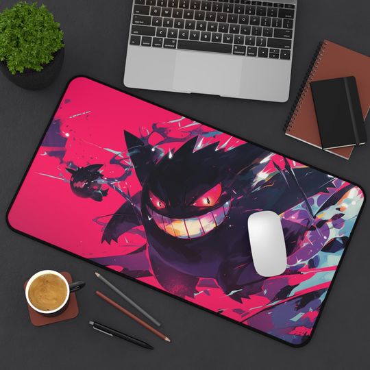 Discover Gengar Ghost Desk Mat, Anime Desk Mat