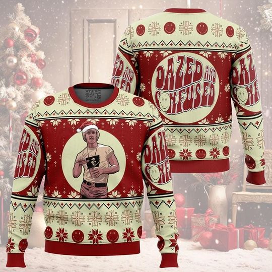 Discover Matthew Dazed And Confused Ugly Christmas Sweater, David Wooderson Christmas Sweatshirt