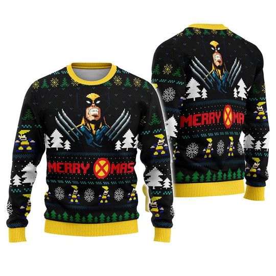 Discover The Wolverine Ugly Christmas Sweater, Santa Claws Wolverine Ugly Sweater