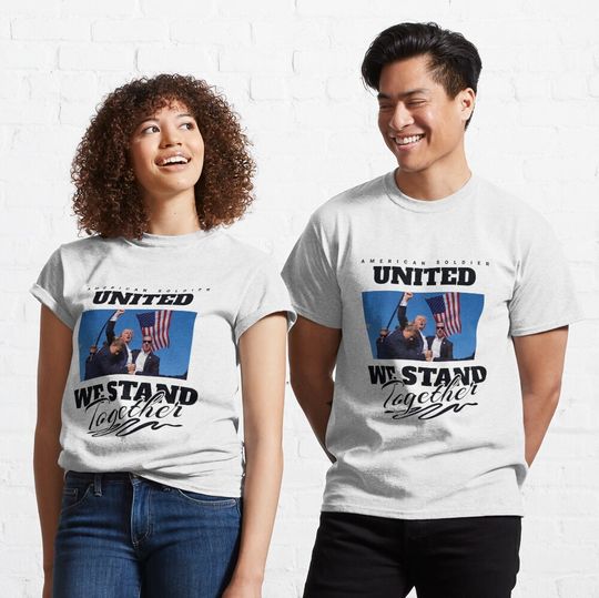 Discover United We Stand, Together Trump design Classic T-Shirt