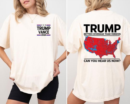 Discover Trump Better Coverage Than Verizon Map Graphic T-shirt