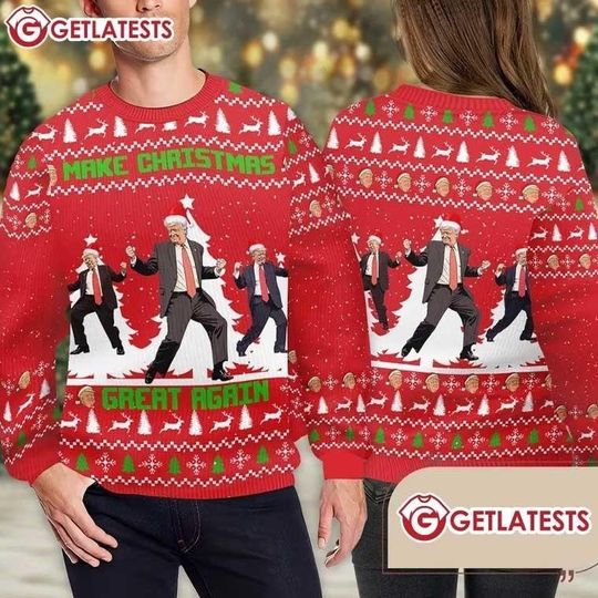 Discover trump dancing make christmas great again ugly sweater