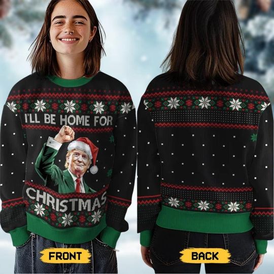 Discover I'll Be Home For Christmas To Celebrate With You Ugly Sweater