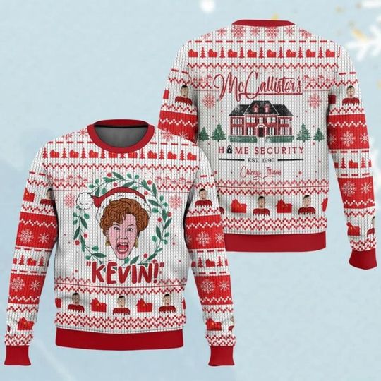 Discover Kevin McCallister Ugly Sweater, Home Alone Kevin Sweater, Home Security Christmas
