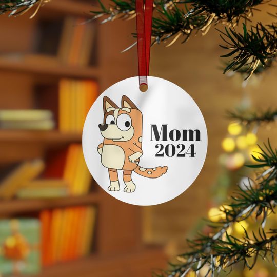 Discover Personalized Metal Ornament for Moms - BlueyDad Design