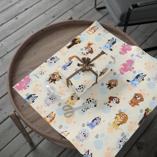 Discover BlueyDad Kids Birthday Wrapping Paper