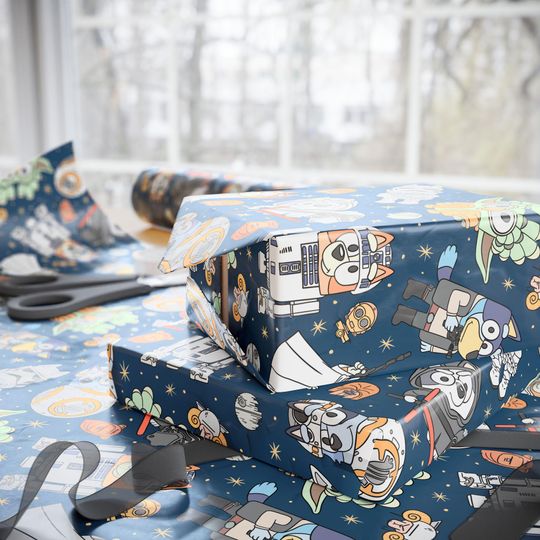 Discover BlueyDad Wars Birthday Wrapping Paper | Holiday Gift Wrap