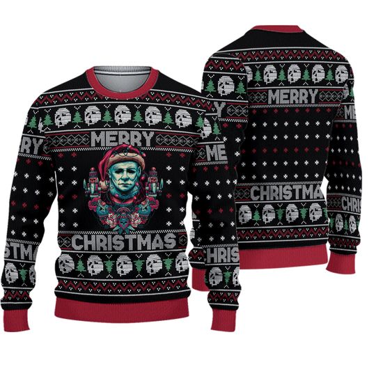 Discover Christmas Gift, Michael Myers Ugly Sweater, Michael Myers Christmas Sweater