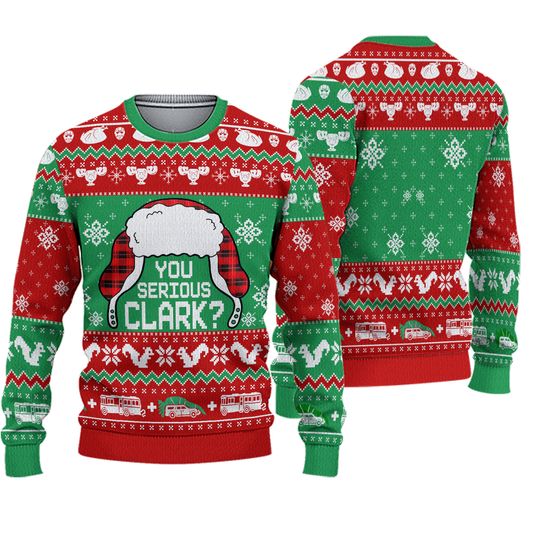 Discover You Serious Clark Christmas Sweater from National Lampoon's Christmas Vacation