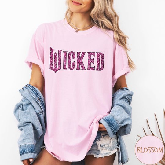 Discover Wicked Pink Glinda Glitter Shirts, Pop Culture Graphic Wicked the Musical Shirt