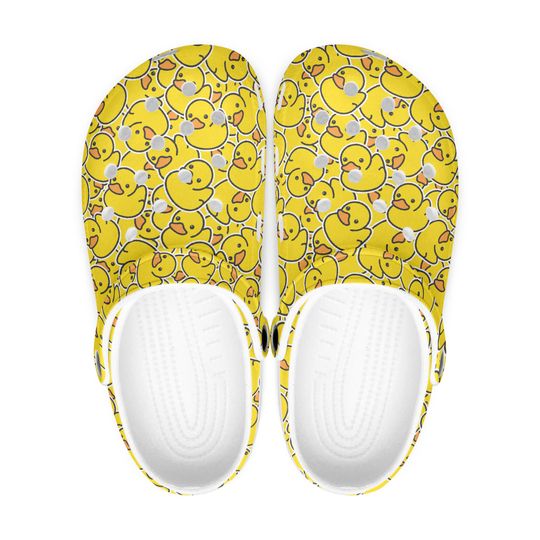 Discover Funny rubber duck pattern Clogs, Garden Shoes