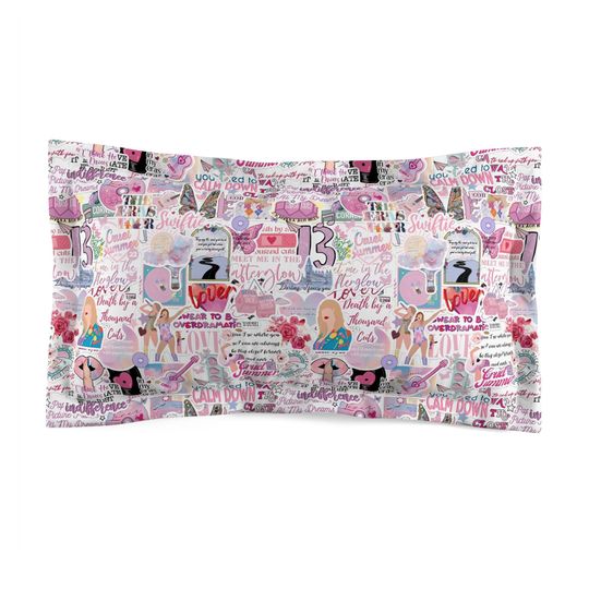 Discover Taylor fans Microfiber Pillow Sham, swift fans, matching blanket, girls gift