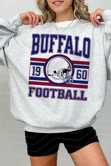 Discover Vintage Buffalo Bill Football Fan Gift Sweatshirt, Buffalo Bill Game Day