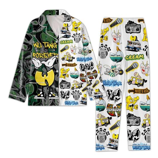 Discover Wtang Clan Pajamas, WuTan Band Pj Set Pants, Hiphop Midnight Shirt