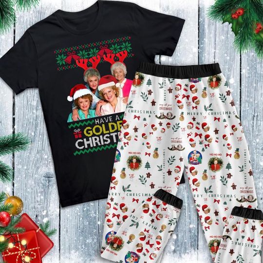 Discover Have A Golden Christmas Pajamas Set, The Stay Golden Family Pajamas
