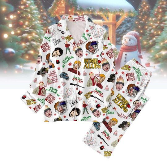 Discover Christmas Home Alone Movie Pajamas Set, Kevin McCallister