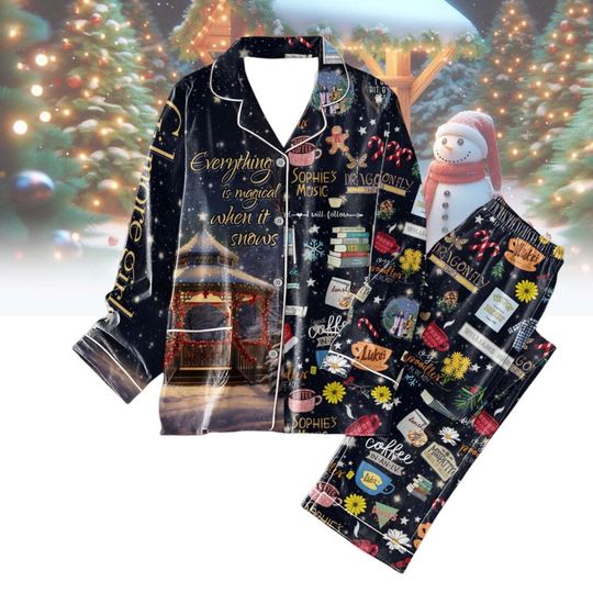 Discover Gilmore Girls Christmas Pajamas Set, Lukes Coffee Holiday Pajamas