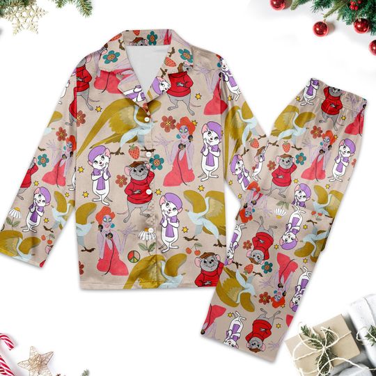 Discover The Rescuers Pajamas, Cute The Rescuers Characters Button Down Shirt