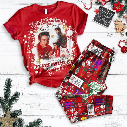 Discover Elvis Presley Christmas Pajama Set