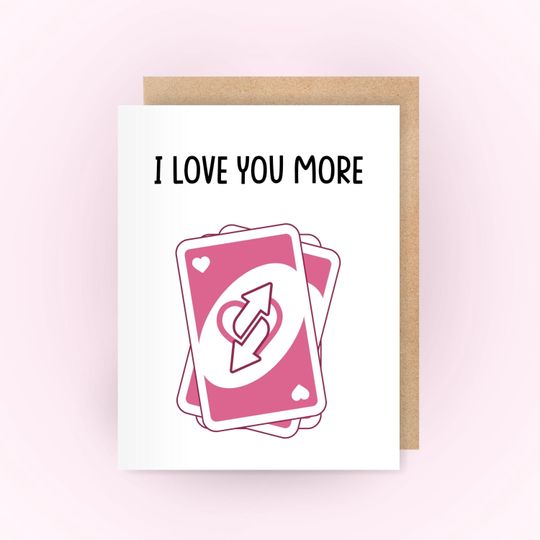Discover Funny Anniversary Card for her | I love you more card for girlfriend, wife, husband