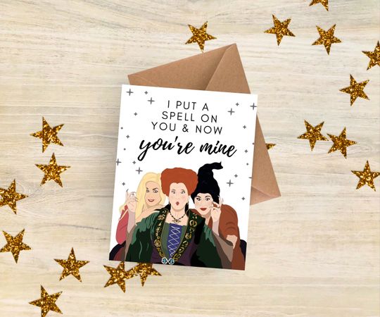 Discover Halloween Funny Anniversary Card for her / card for halloween / funny gift for her