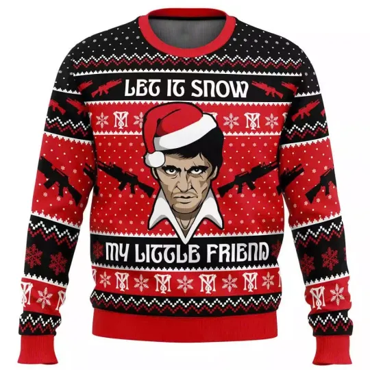 Discover Let It Snow Scarface Ugly Christmas Sweater