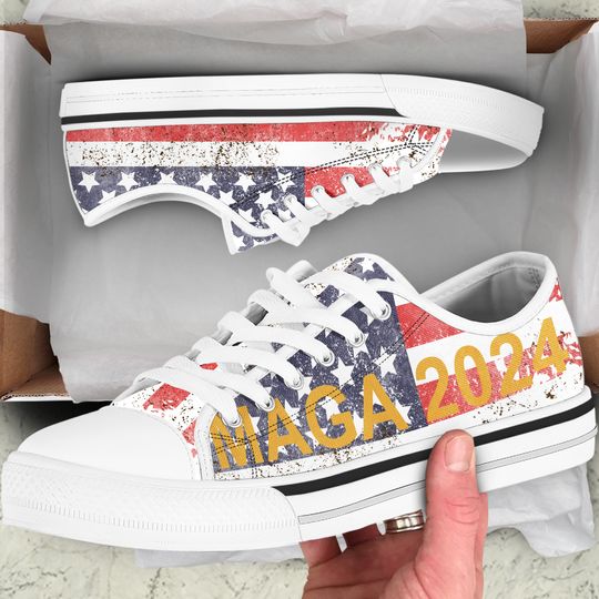 Discover Trump, mens, maga, 2024, tennis shoes, sneakers, Women's Low Top Sneakers