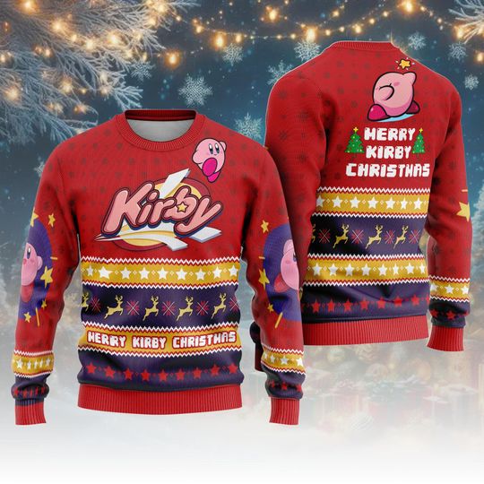Discover Kirby Video Game Ugly Christmas Sweater