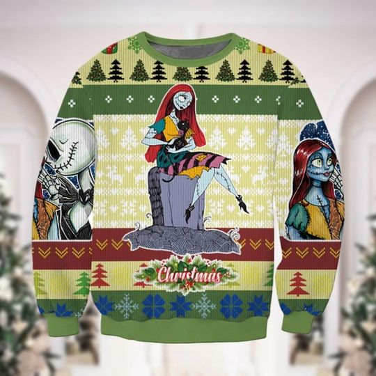 Discover Sally Ugly Christmas Sweater, Nightmare Before Christmas Sweatshirt