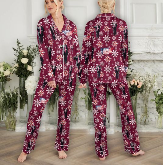 Discover Trump Dancing Pajamas Set Family, Make American Great Again Christmas Pajamas