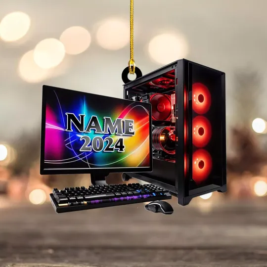 Discover Custom Gamer Ornament Gaming Ornaments 2024 Computer Gamer Ornament UM5G11